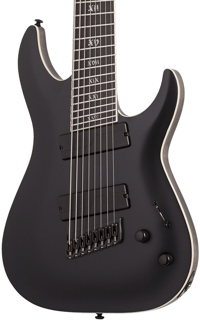 Schecter C-8 SLS Multiscale Elite Evil Twin in Black Schecter C-8 SLS Multiscale Elite Evil Twin in Black
