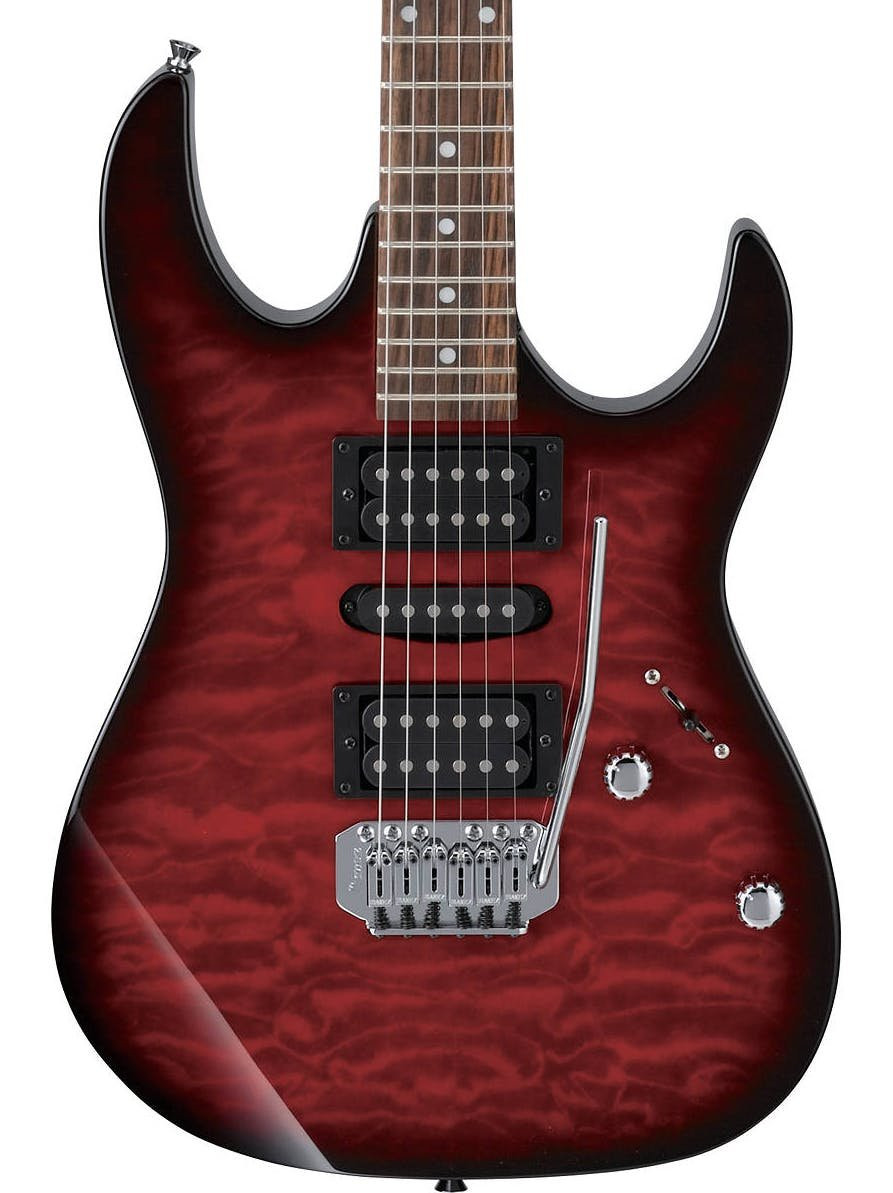 Ibanez GRX70QATRB In Transparent Red Burst Ibanez GRX70QATRB In Transparent Red Burst