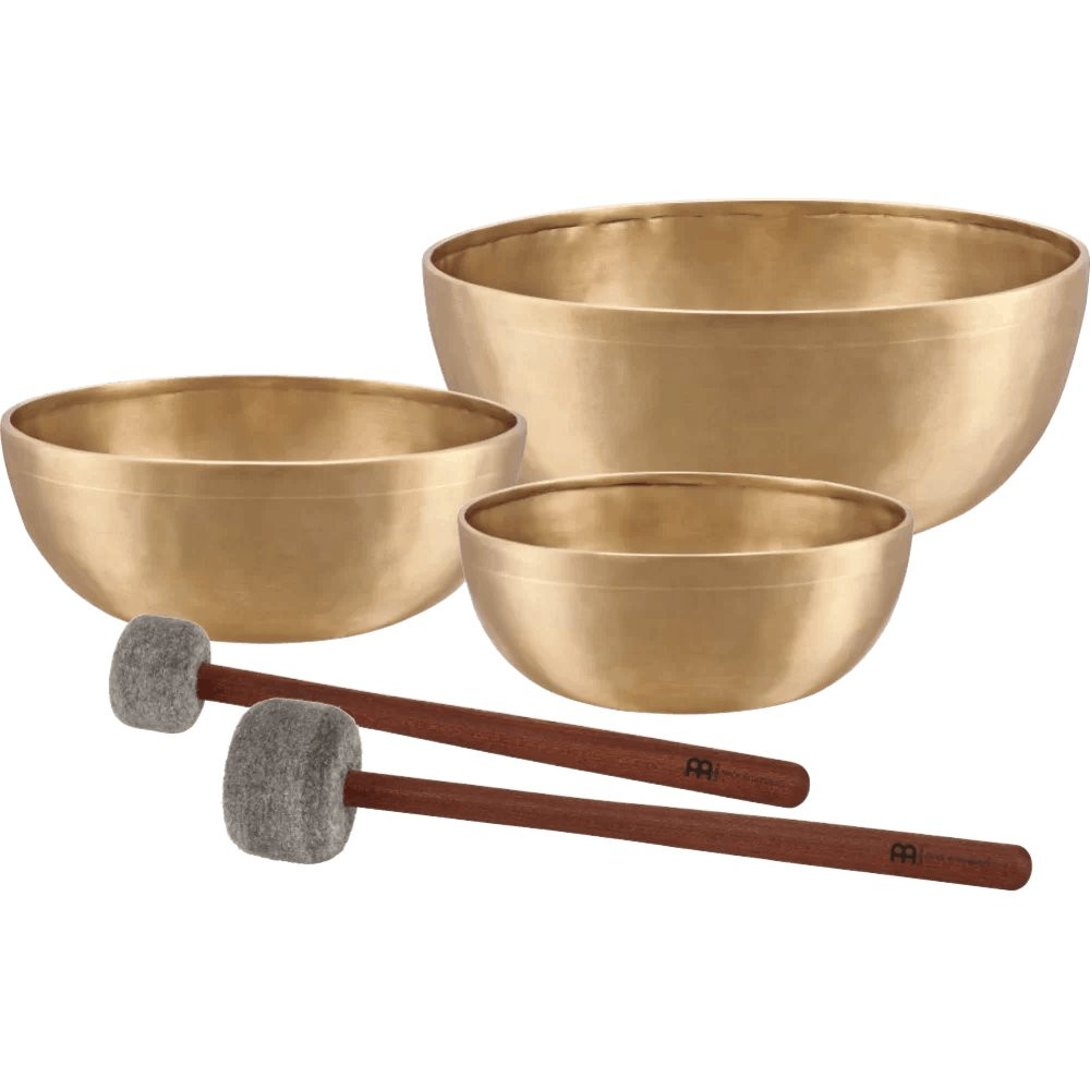 Meinl Energy Therapy Singing Bowl 3 Bowl Set SB-E-1000, SB-E-1400, SB-E-2200, SB-PM-MF-S, SB-PM-MF-L