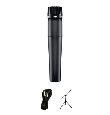 Shure SM57 Dynamic Instrument Microphone Bundle with Mic Stand and
