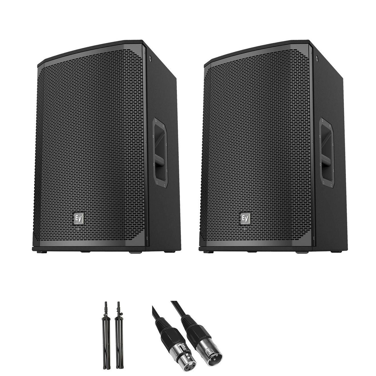 Electro-Voice EKX12P PA Speaker Bundle with Stands & Cables Electro-Voice EKX12P PA Speaker Bundle with Stands & Cables