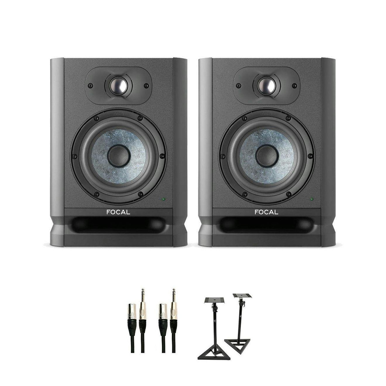 Focal Alpha 65 EVO Active Studio Monitor Bundle with Speaker Stands and Cables Focal Alpha 65 EVO Active Studio Monitor Bundle with Speaker Stands and Cables