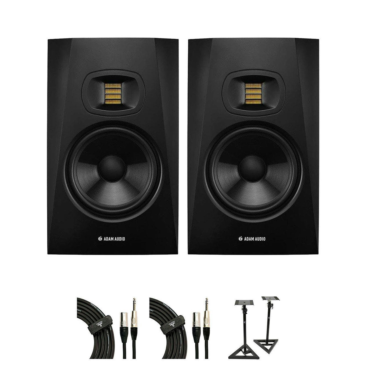 ADAM Audio T7V Studio Monitor Bundle With Stands and Cables ADAM Audio T7V Studio Monitor Bundle With Stands and Cables