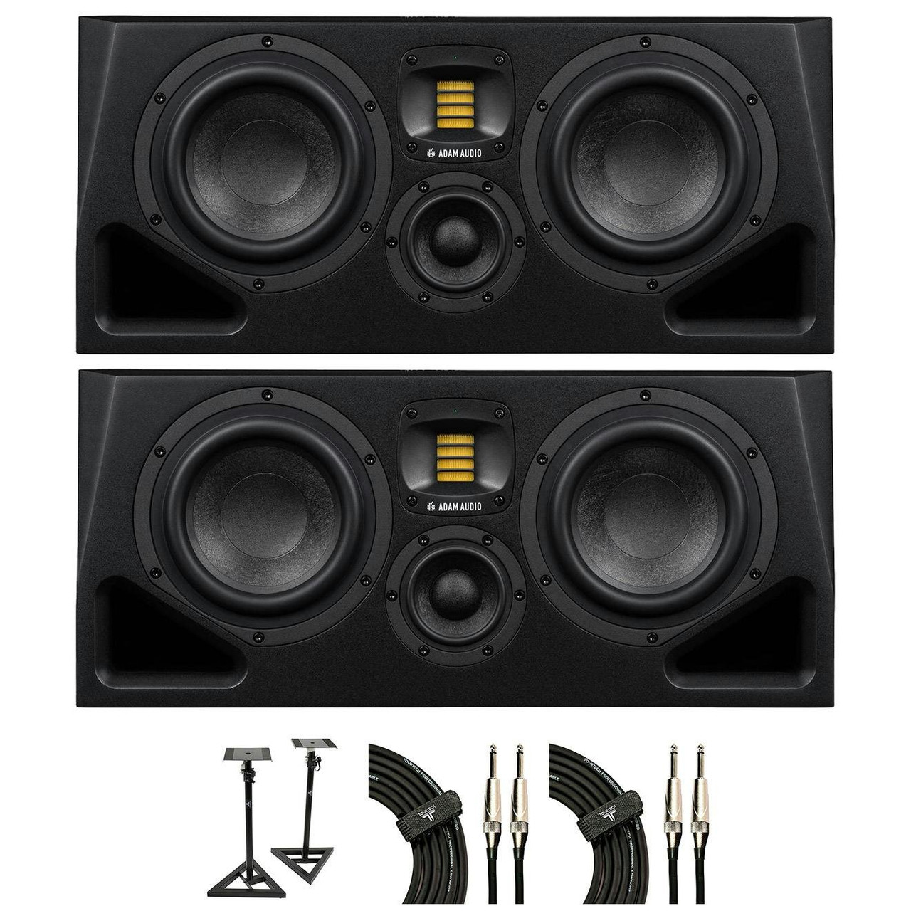 ADAM Audio A77H Studio Monitor Bundle with speaker stands and cables ADAM Audio A77H Studio Monitor Bundle with speaker stands and cables