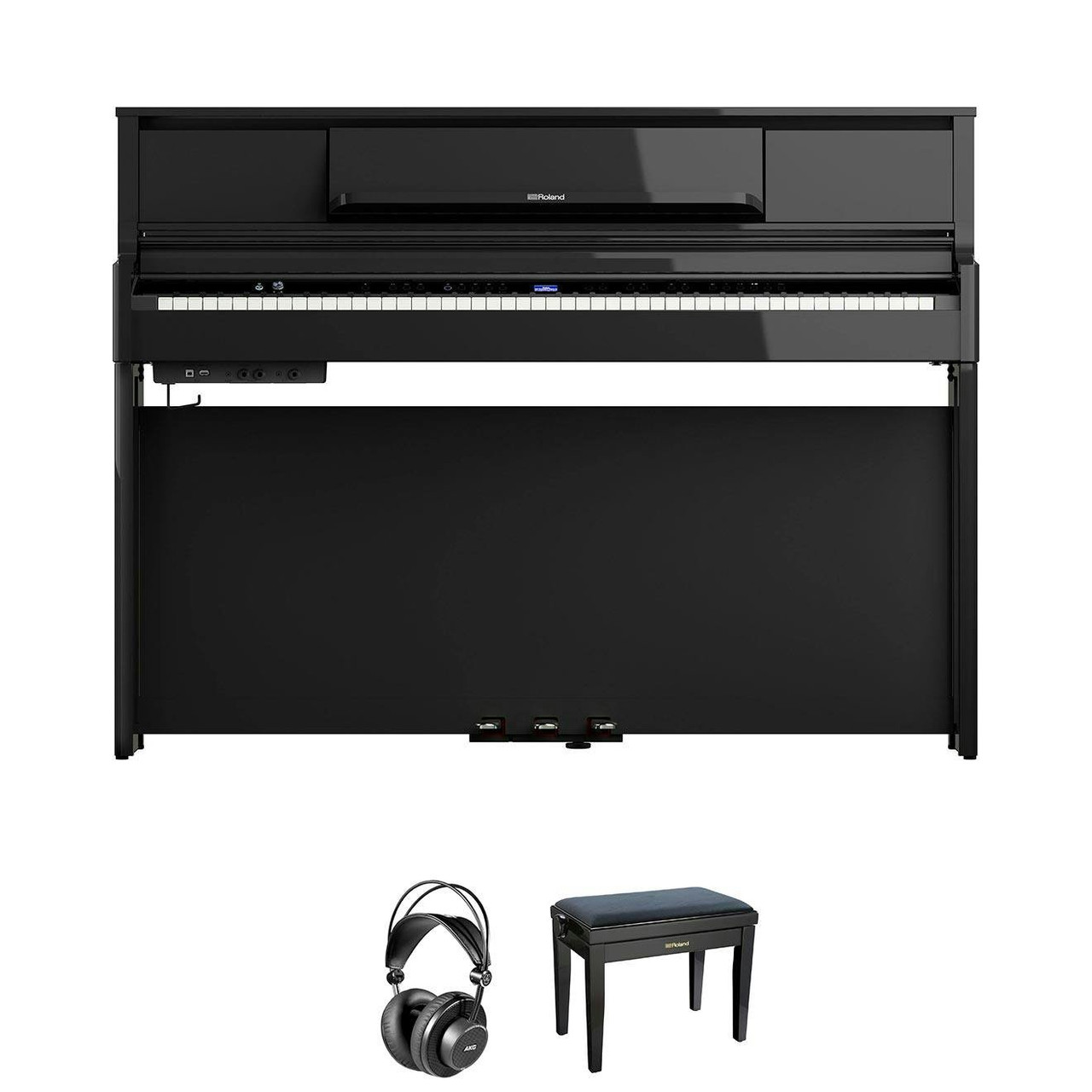 Roland LX-5-PE Home Piano in Polished Ebony Bundle with Headphones and Bench Roland LX-5-PE Home Piano in Polished Ebony Bundle with Headphones and Bench