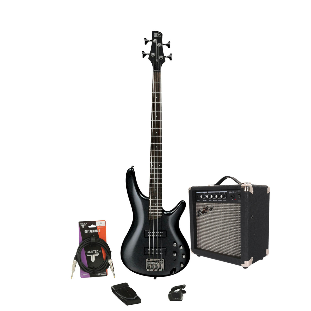Ibanez SR300E-IPT SRBASS 4-String Maple Body Iron Pewter Starter Pack with 15W Amp and Accessories Ibanez SR300E-IPT SRBASS 4-String Maple Body Iron Pewter Starter Pack with 15W Amp and Accessories