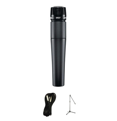SHURE SM57 2本セット Shure SM57 Dynamic Instrument Microphone Bundle with Mic Stand and