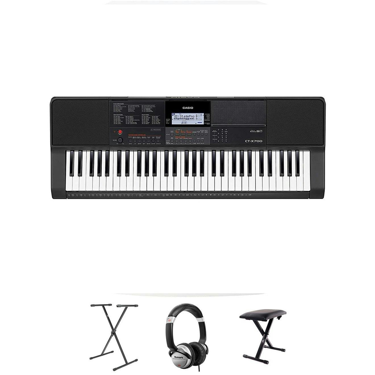 Casio CT-S200 61 Key Digital Piano in Black with Headphones and