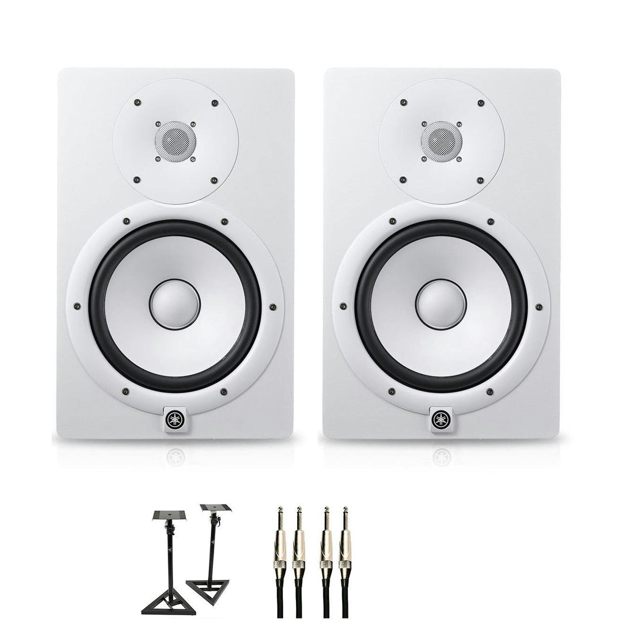 Yamaha HS8 Monitor Bundle in White with Speaker Stands Yamaha HS8 Monitor Bundle in White with Speaker Stands