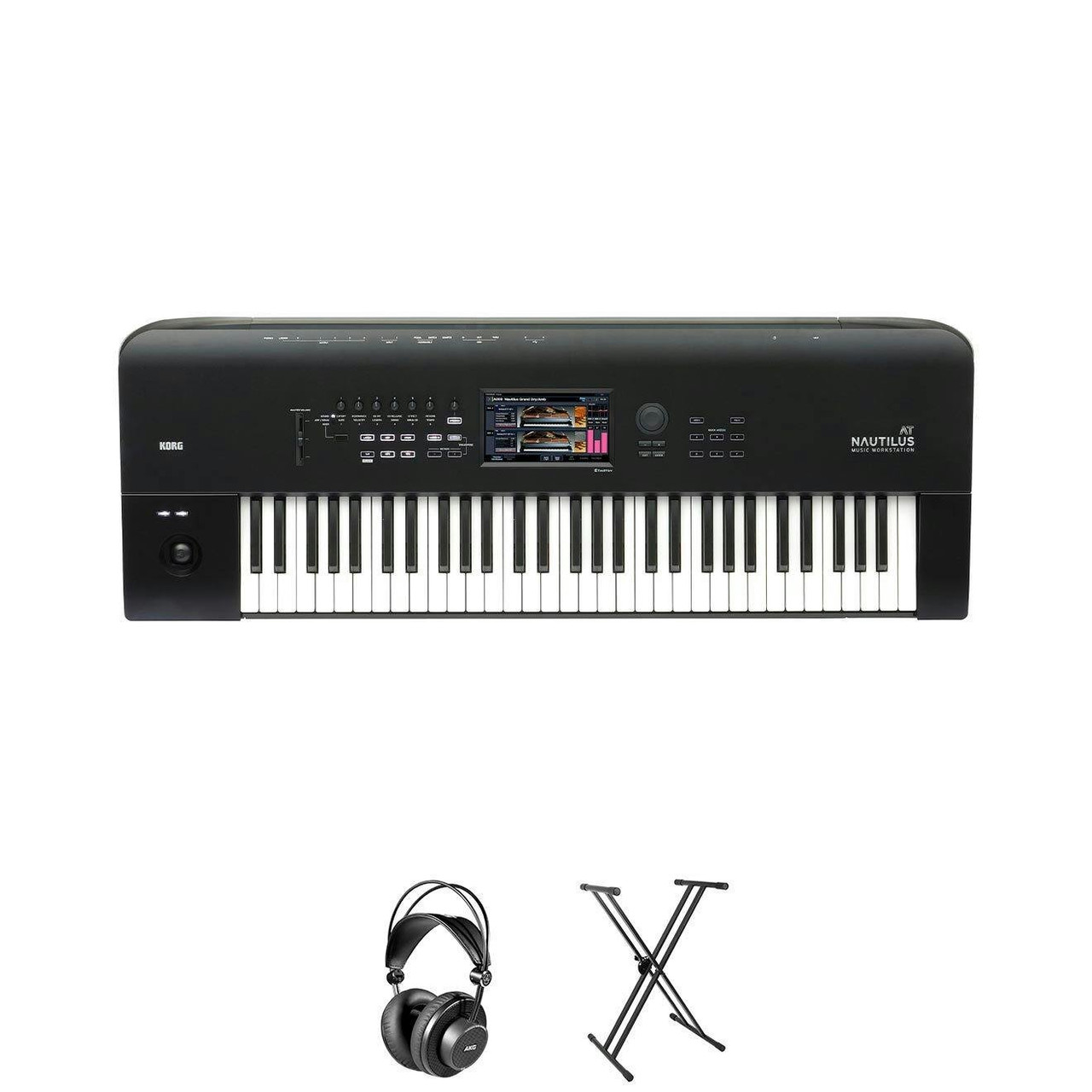 Korg Nautilus 61 After Touch Synth Workstation Bundle with Stand and Headphones Korg Nautilus 61 After Touch Synth Workstation Bundle with Stand and Headphones