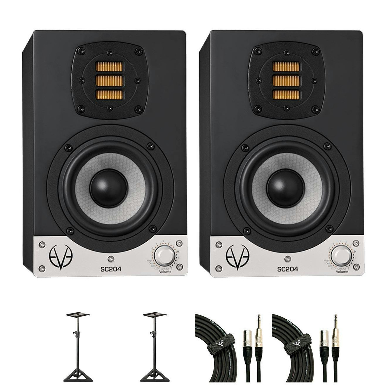 Speaker bundle for Eve Audio SC204 plus stands and cables Speaker bundle for Eve Audio SC204 plus stands and cables