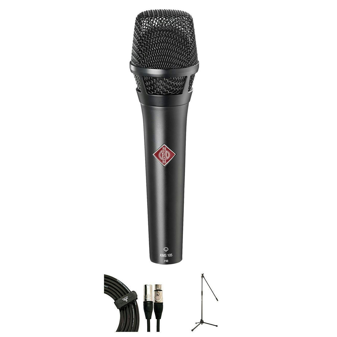 Neumann KMS105MT Condenser Microphone Bundle with Mic Stand and XLR Cable