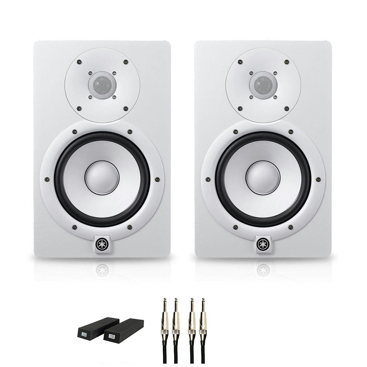 Yamaha HS7 Monitor Bundle in White with UA Monitor Pads and Cables Yamaha HS7 Monitor Bundle in White with UA Monitor Pads and Cables