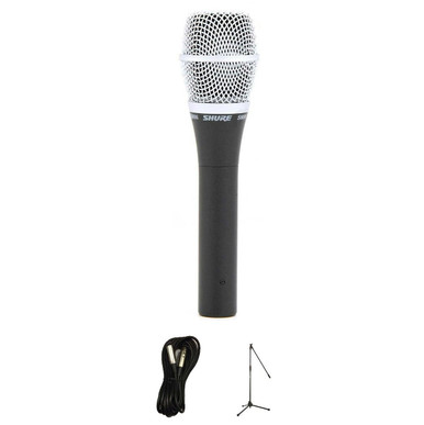 Shure SM58SE Vocal Microphone Bundle with Stand and XLR Cable