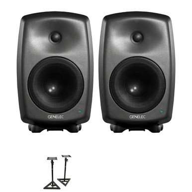 Genelec 8030 Studio Monitor Bundle with Stands - Andertons Music Co.