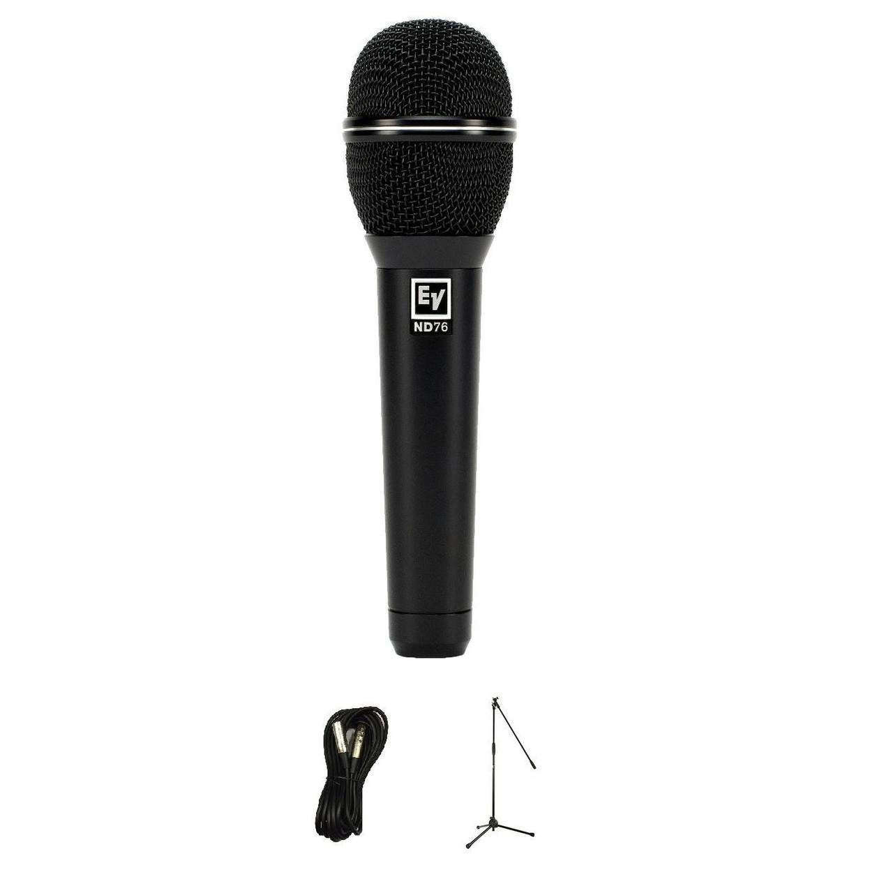Electro Voice ND76 Microphone Bundle with Mic Stand and XLR Cable