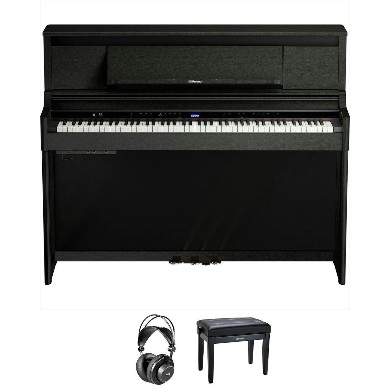 Roland LX-6-CH Home Piano in Charcoal Black Bundle with Headphones and Bench Roland LX-6-CH Home Piano in Charcoal Black Bundle with Headphones and Bench