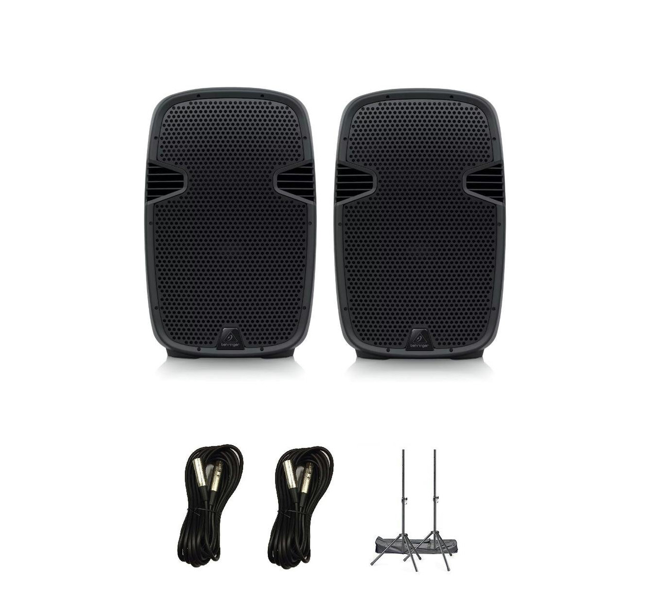 Behringer PK115A Speaker Bundle with PA Stand and Cables Behringer PK115A Speaker Bundle with PA Stand and Cables