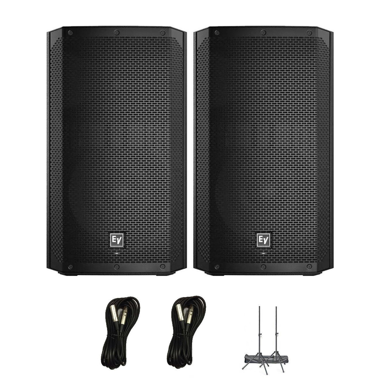 Electro Voice ELX200-12P Speaker Bundle with Stands