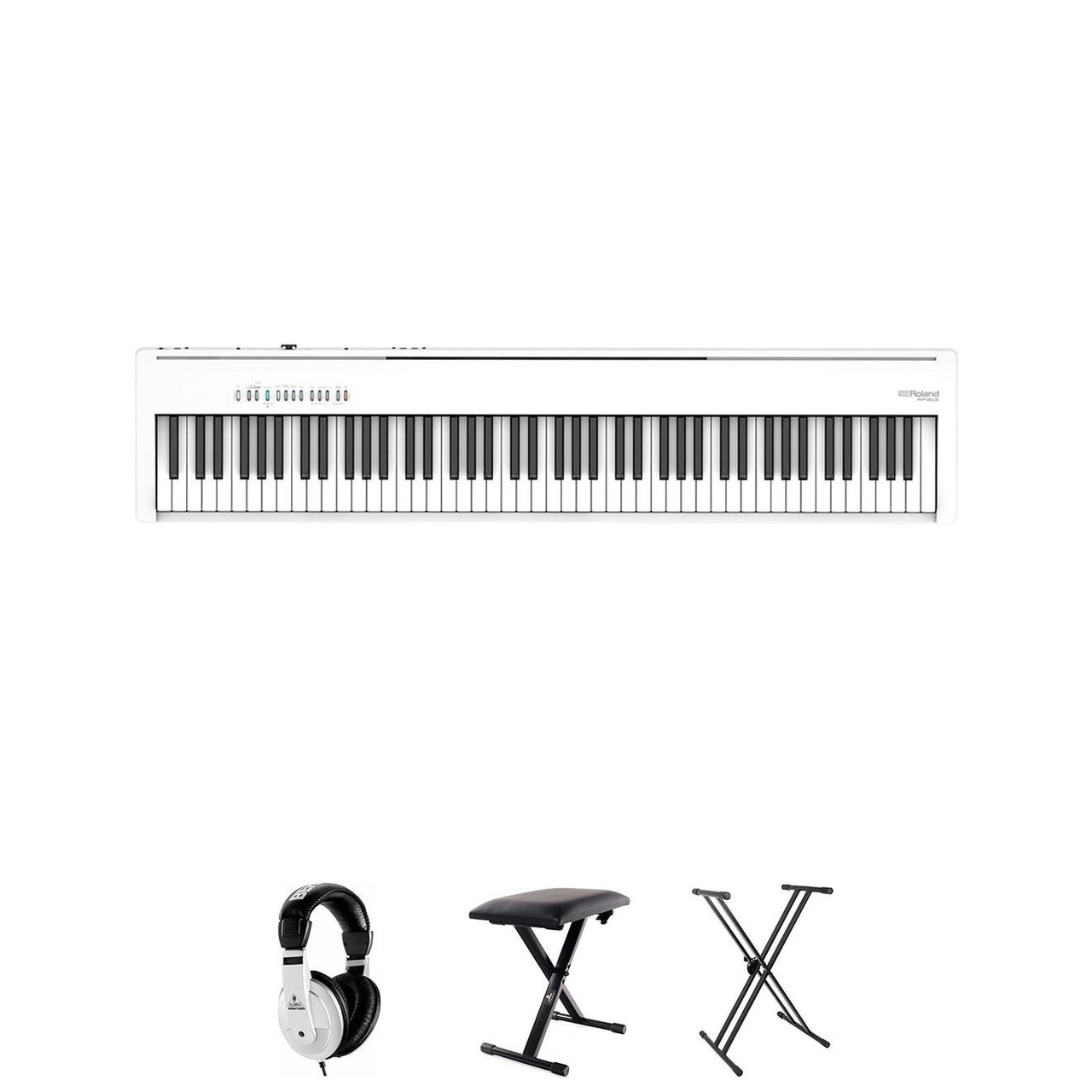 Roland FP-30X Digital Piano in White Bundle 1