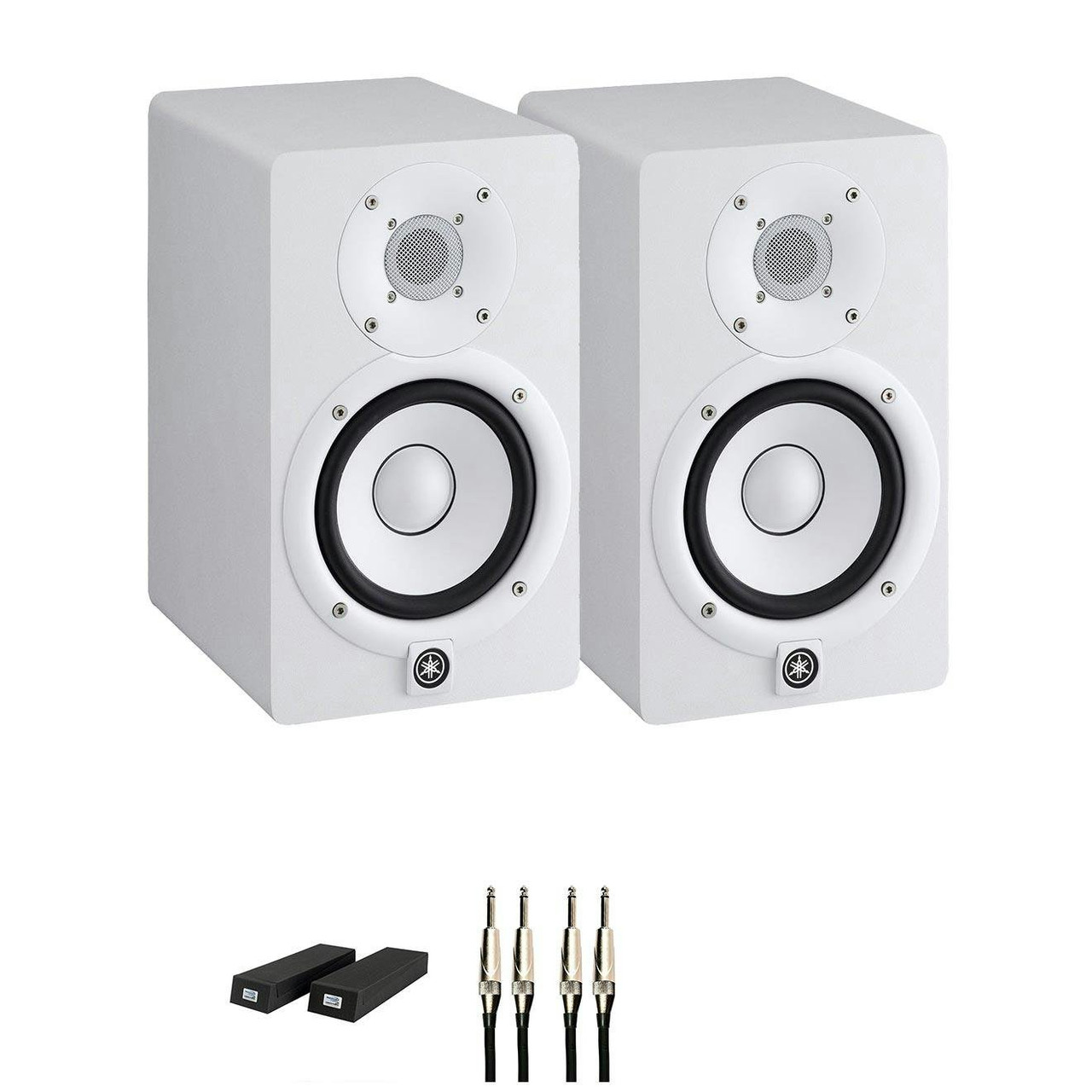 Yamaha HS5 Monitor Bundle in White with RoXdon Monitor Pads and Cables Yamaha HS5 Monitor Bundle in White with RoXdon Monitor Pads and Cables