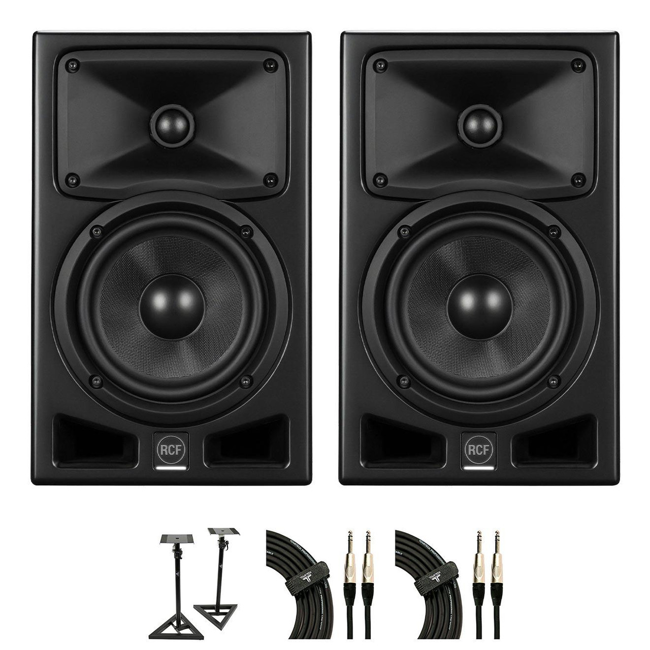 RCF Ayra Pro 6 Studio Monitor Bundle with Stands and Cables RCF Ayra Pro 6 Studio Monitor Bundle with Stands and Cables