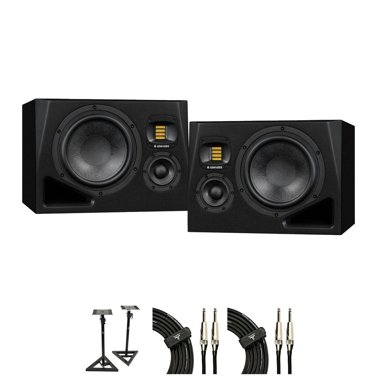 ADAM Audio A8H Studio Monitor Bundle with speaker stands and cables ADAM Audio A8H Studio Monitor Bundle with speaker stands and cables