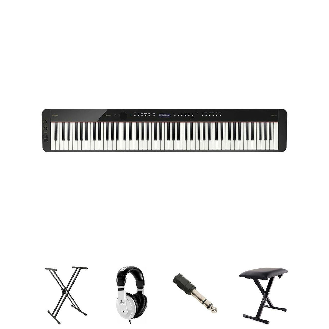 Casio CT-S200 61 Key Digital Piano in Red with Headphones and