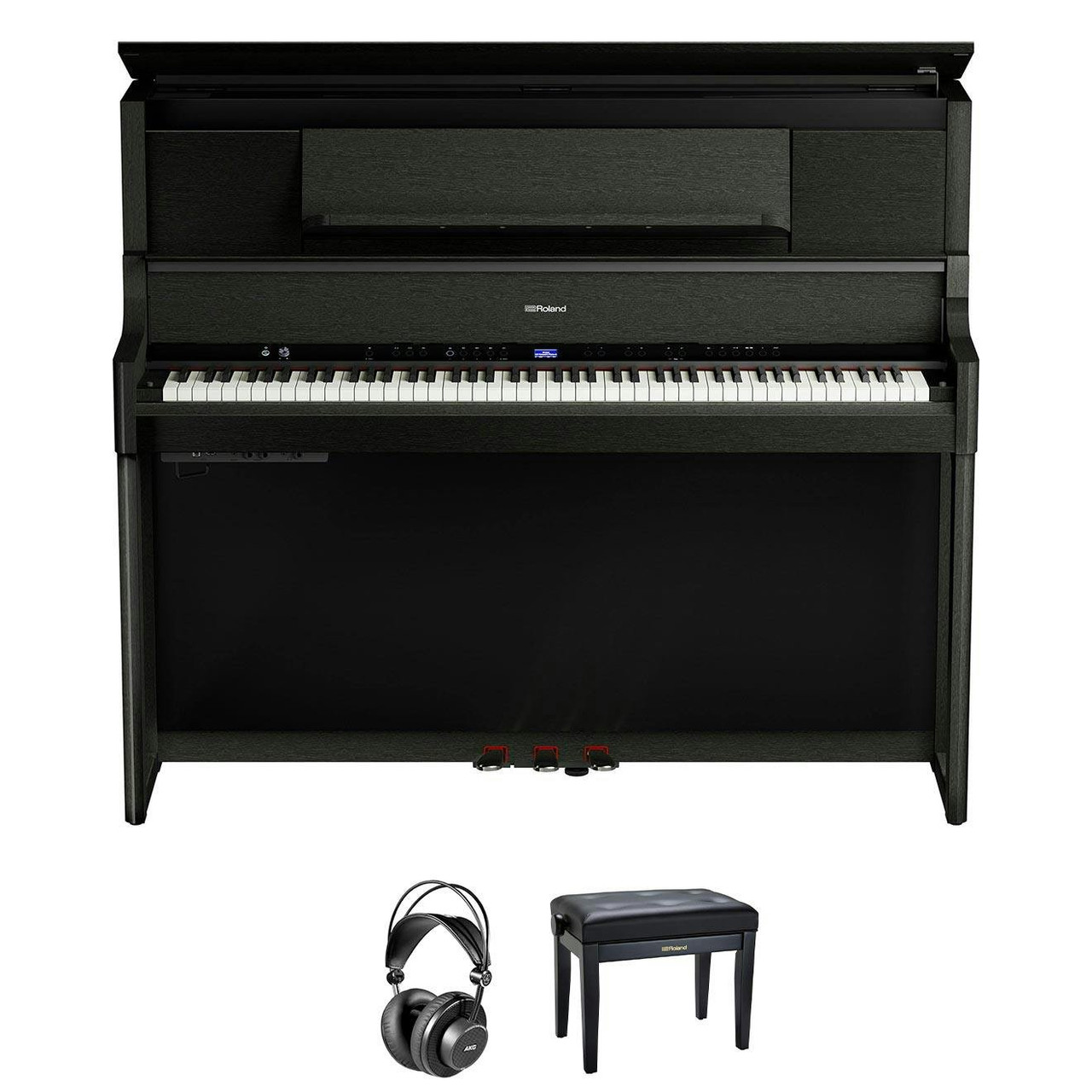 Roland LX-9-CH Home Piano in Charcoal Black Bundle with Headphones and Bench Roland LX-9-CH Home Piano in Charcoal Black Bundle with Headphones and Bench