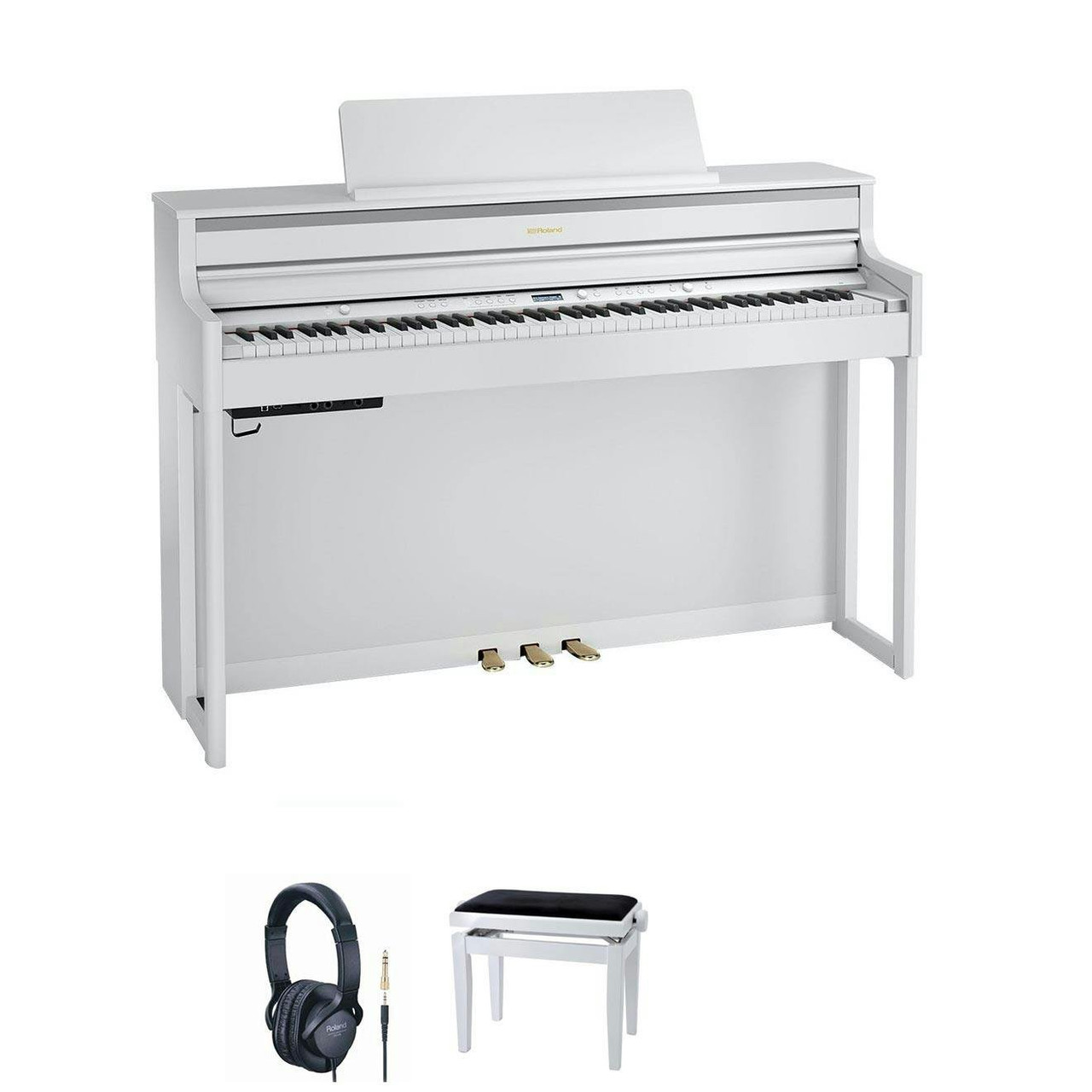 Roland HP704 Digital Piano in White Bundle 1 Roland HP704 Digital Piano in White Bundle 1
