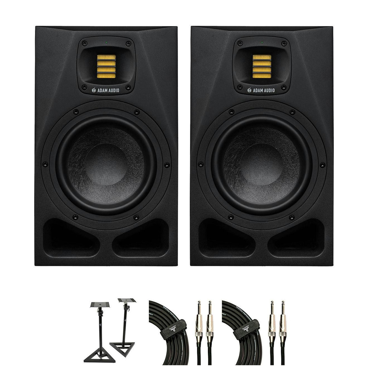 ADAM Audio A7V Studio Monitor Bundle with speaker stands and cables ADAM Audio A7V Studio Monitor Bundle with speaker stands and cables