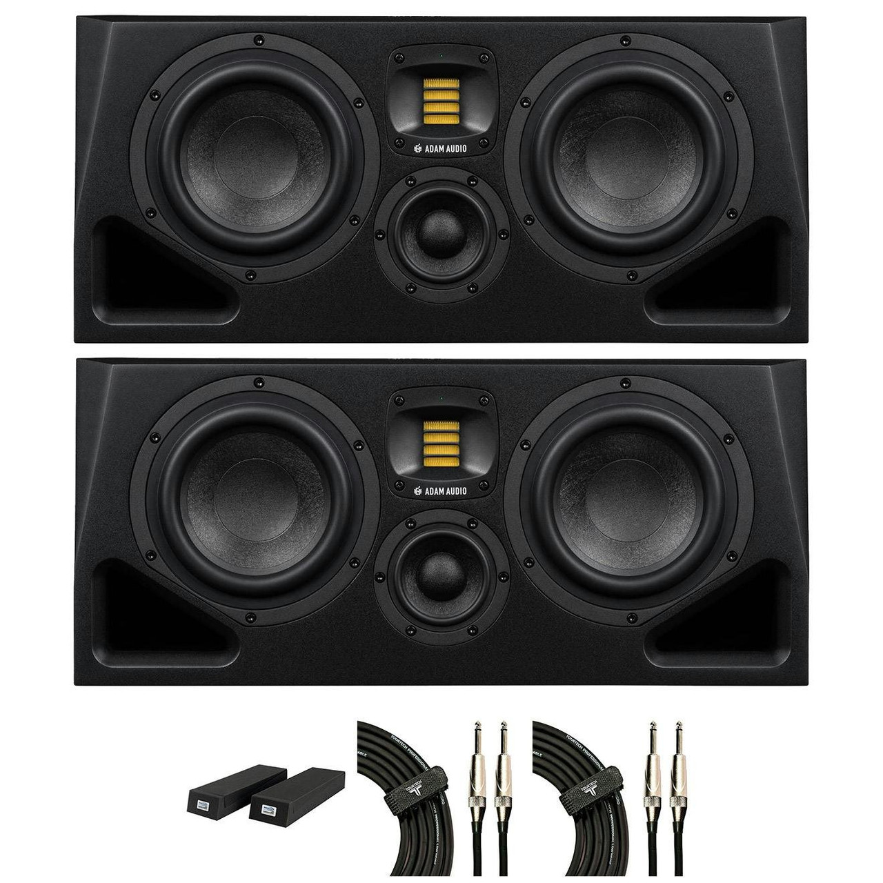ADAM Audio A77H Studio Monitor Bundle with foam pads and cables