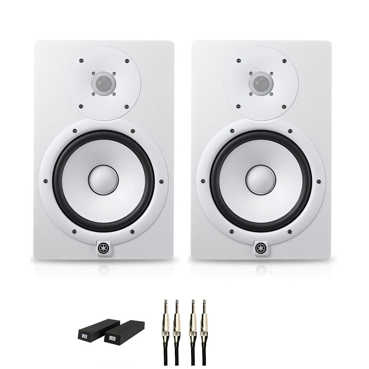 Yamaha HS8 Monitor in White Bundle with Vibro-Pads and Cables Yamaha HS8 Monitor in White Bundle with Vibro-Pads and Cables