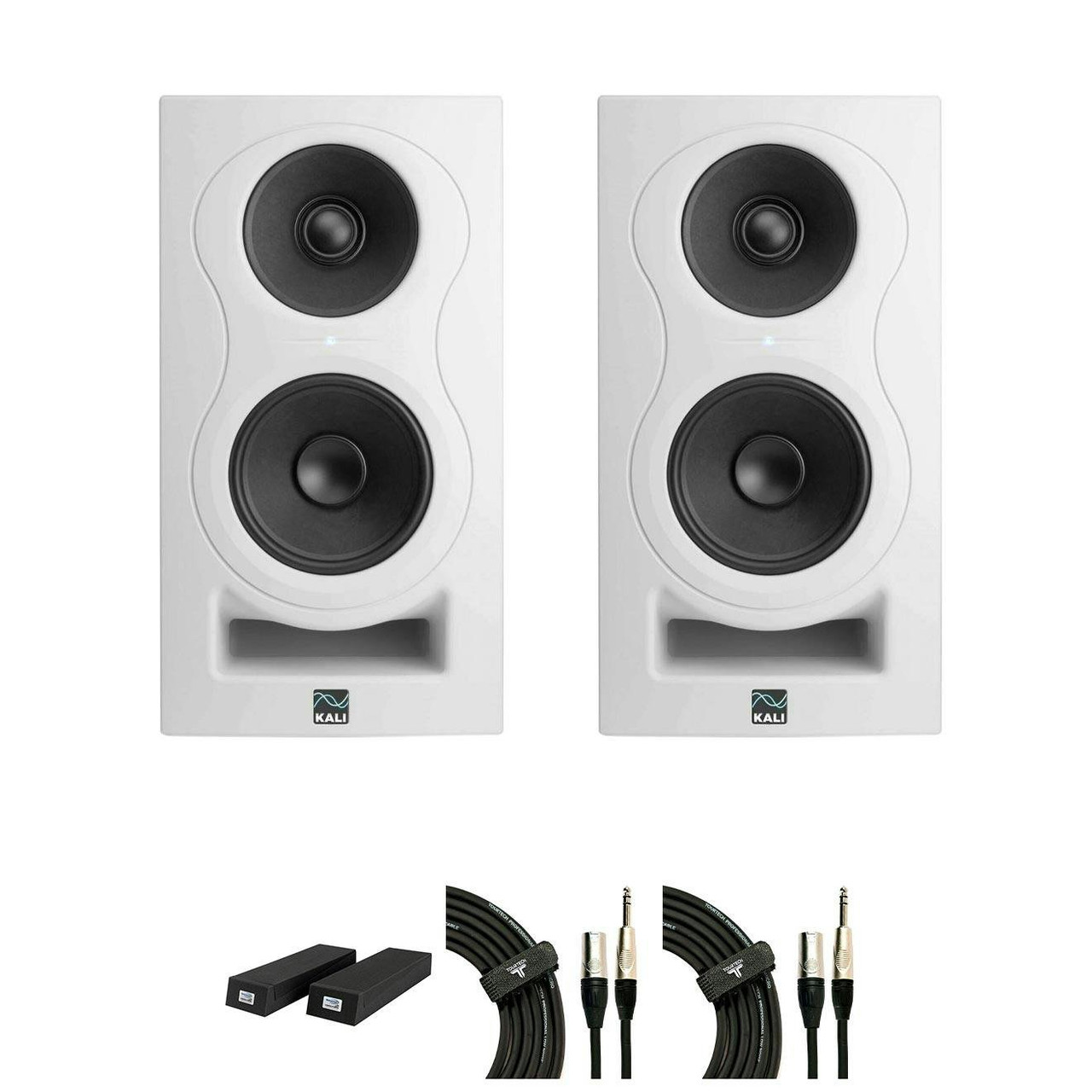 KALI IN-5 Studio Monitor in White Bundle with foam and cables KALI IN-5 Studio Monitor in White Bundle with foam and cables