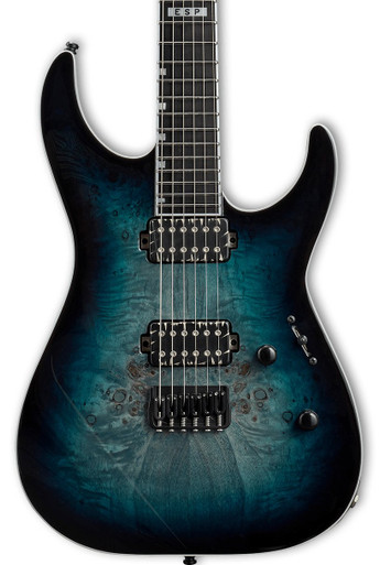 ESP E-II M-II HT Electric Guitar in Mercury Blue Burst