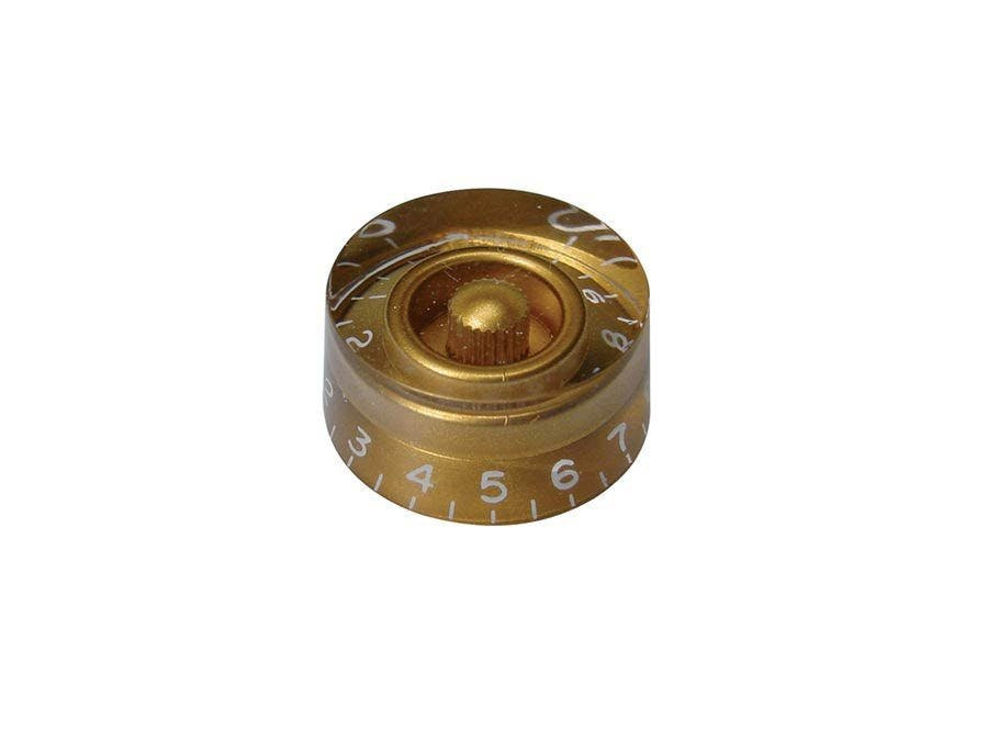 Replacement Electric Guitar Speed Knob (Hatbox Style) Trans Gold