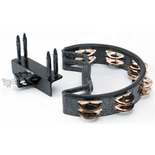 Pearl Half Moon Hand-held Tambourine with Gold Tone Jingles inc Mount Pearl Half Moon Hand-held Tambourine with Gold Tone Jingles inc Mount