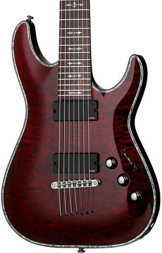 Schecter Omen Extreme 7 Electric Guitar in Black Cherry