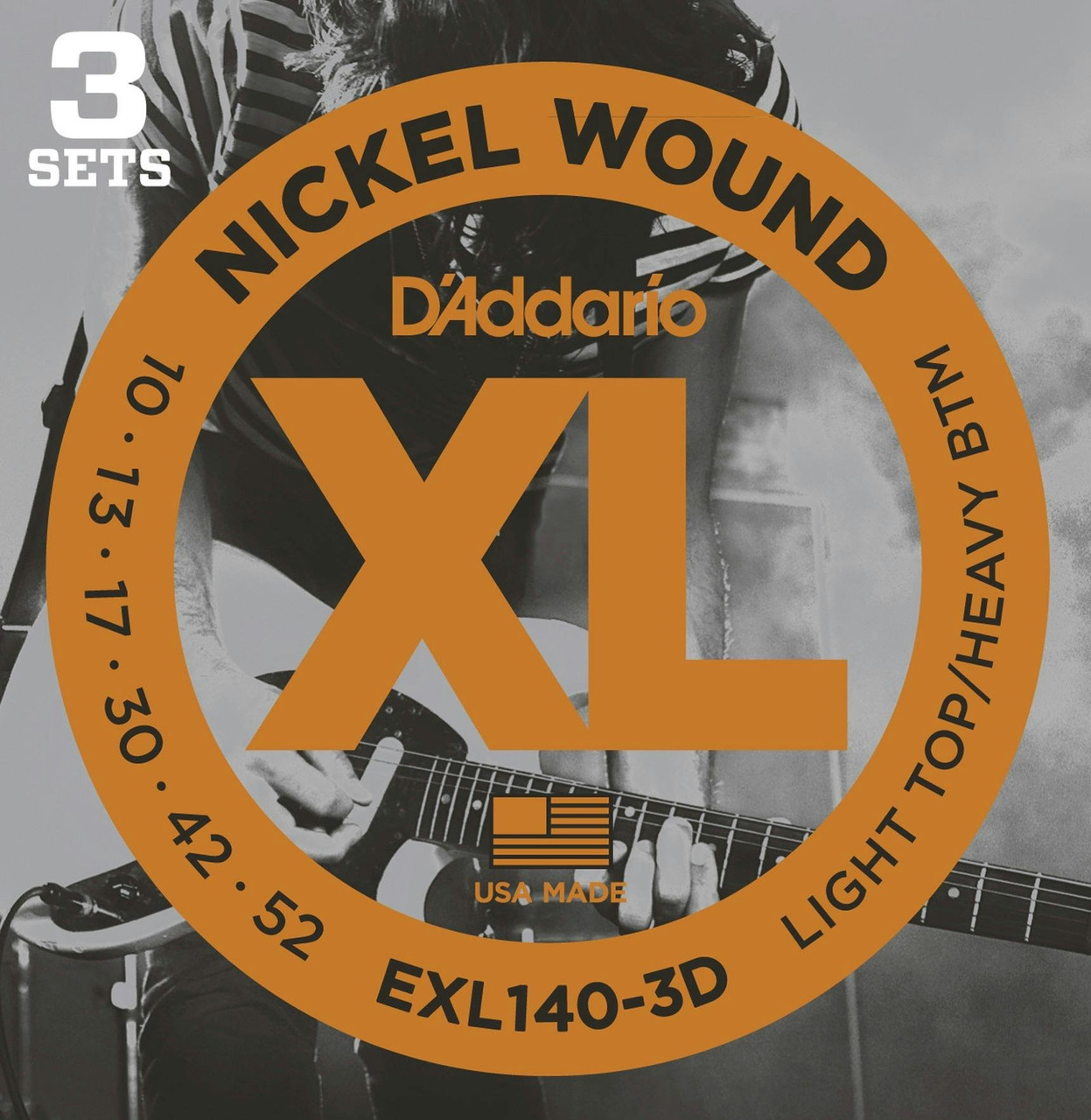 D'Addario XL 10-52 Light Top/Heavy Bottom Set 3 Pack
