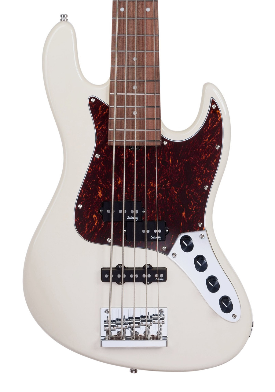 Sadowsky MetroExpress SMX 21 Fret Hybrid PJ 5-String in Olympic White, Morado Sadowsky MetroExpress SMX 21 Fret Hybrid PJ 5-String in Olympic White, Morado