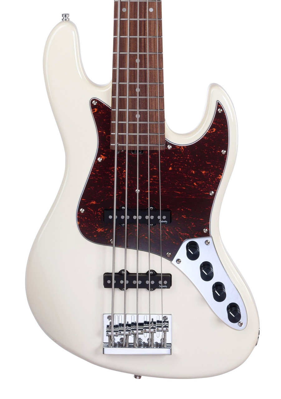 Sadowsky MetroExpress SMX 21 Fret Standard JJ 5-String in Olympic White, Morado