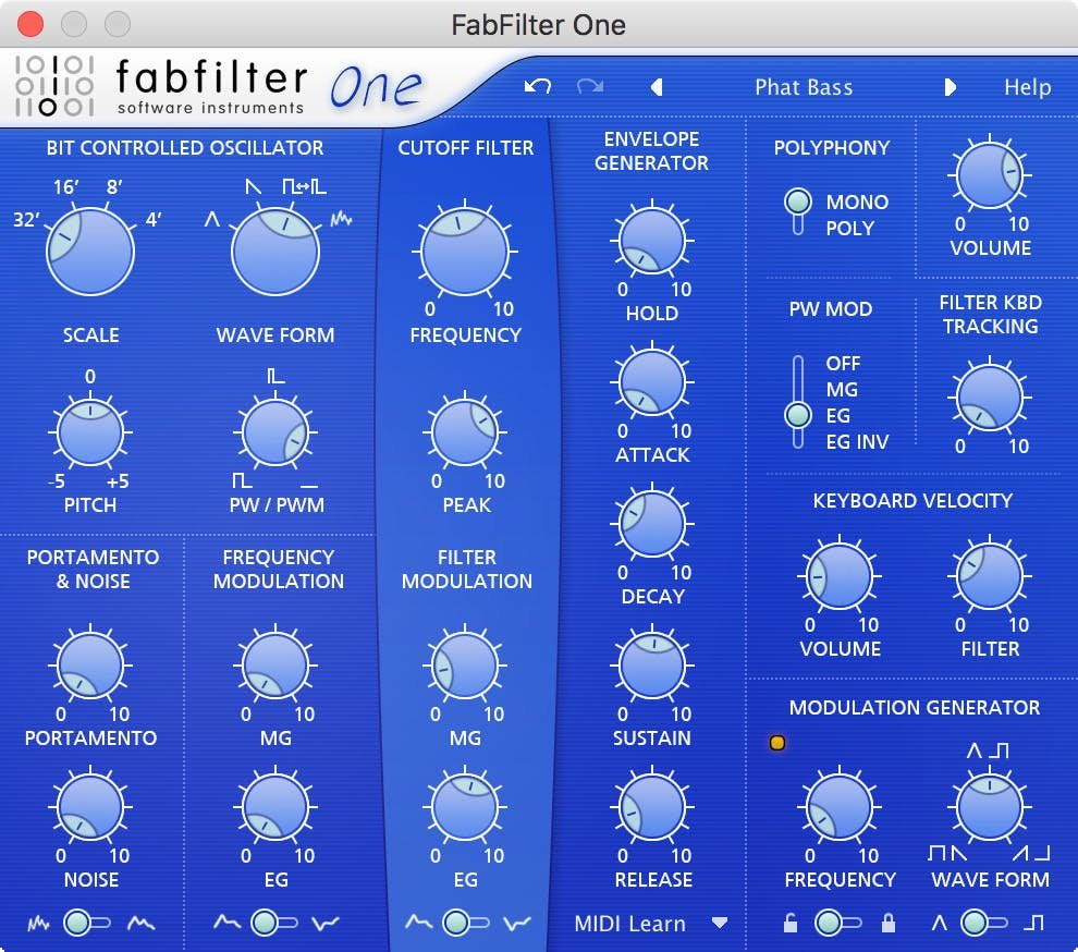FabFilter One Simple Synthesizer Plugin