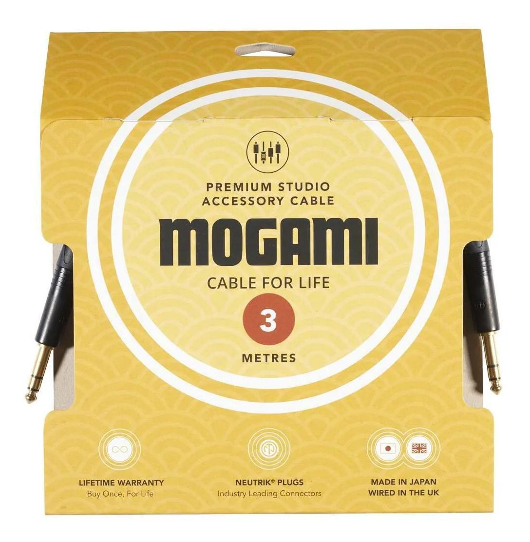 Mogami 2534 Quad Neglex 3m Cable Terminated with Neutrik Black and Gold TRS 1/4″ Jack