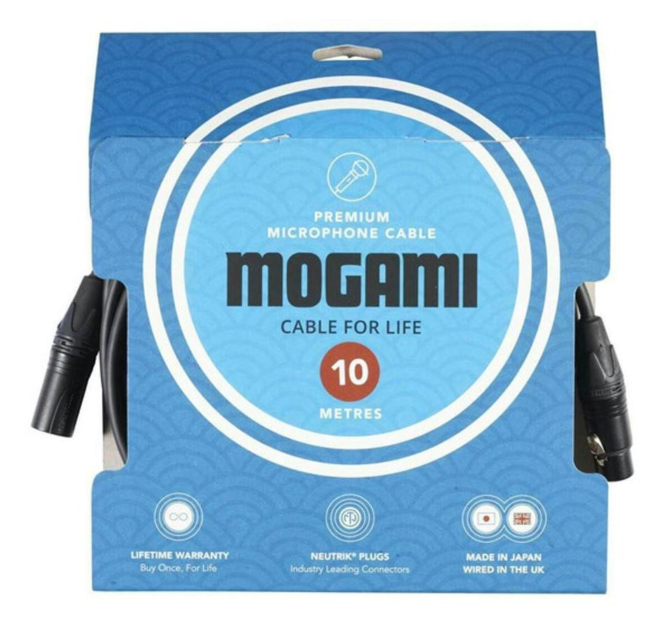 Mogami 2534 Quad Neglex 10m Cable Terminated with Neutrik Black and Gold XLRs