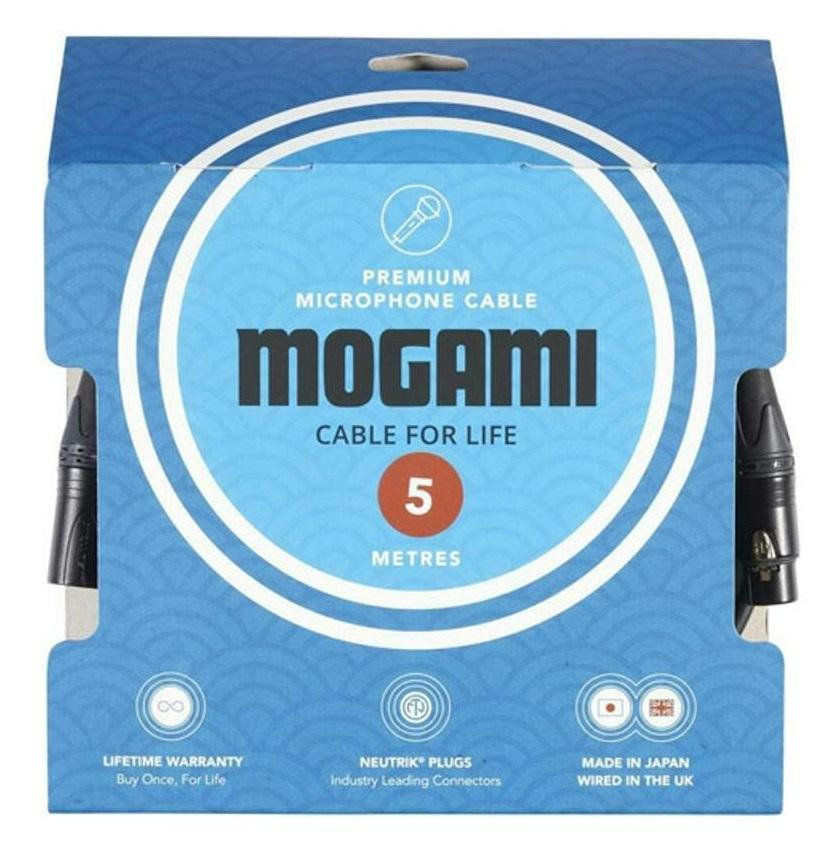 Mogami 2534 Quad Neglex 5m Cable Terminated with Neutrik Black and Gold XLRs