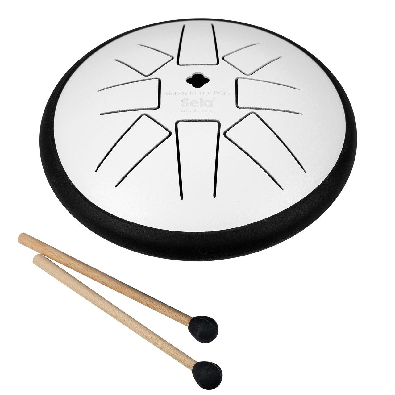 Sela Melody Tongue Drum 6in G Min White