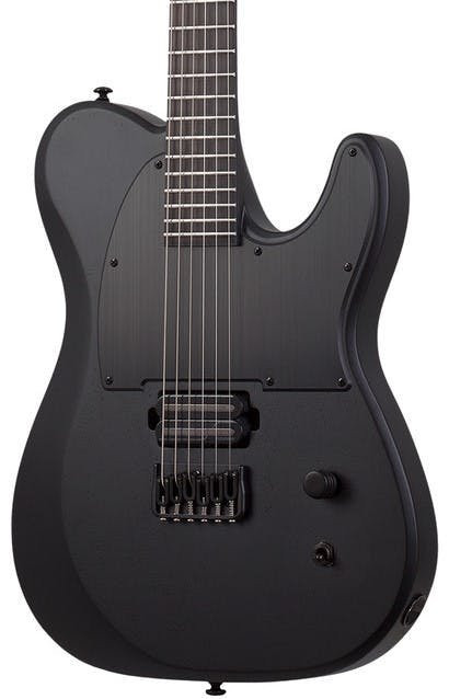 Schecter PT Black Ops Satin Black Open Pore in Pewter