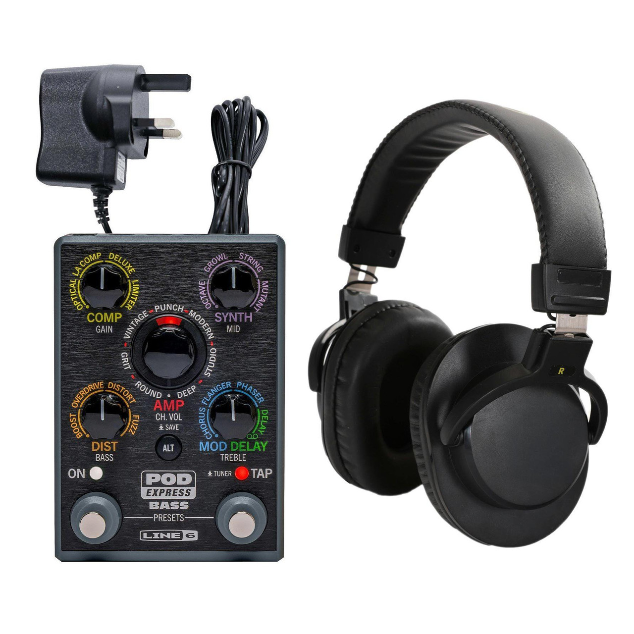 Line 6 POD Express Bass With Headphones and Power Supply Bundle Line 6 POD Express Bass With Headphones and Power Supply Bundle