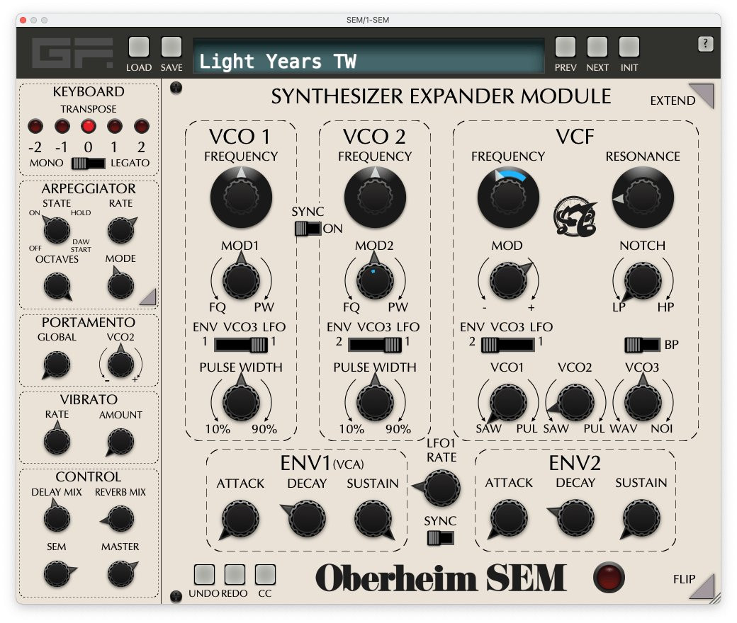 GForce Oberheim SEM Plugin