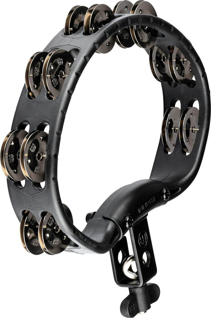 Meinl Headliner Series Double Row Mountable Tambourine Stainless Steel Jingles Black